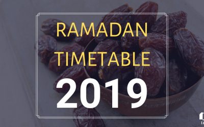 Ramadan Timetable 2019 now available