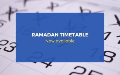 Ramadan Timetable 1443/2022