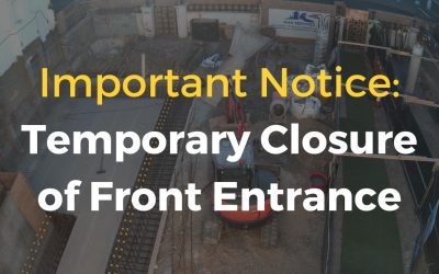 Important Notice: Temporary Closure of Front Entrance