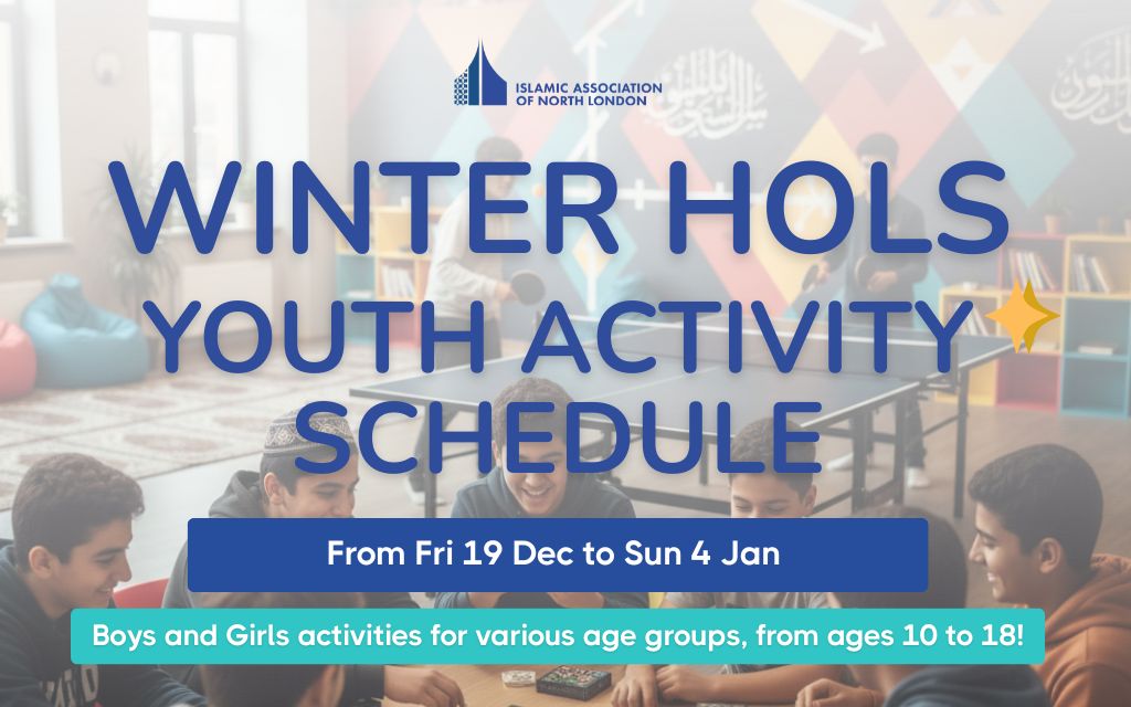 Youth Activities – Winter Holiday Schedule