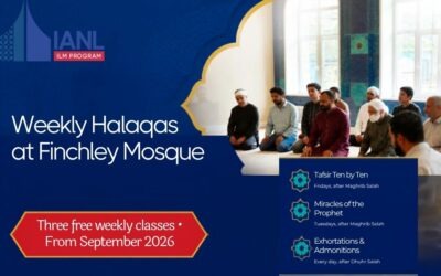 Weekly Halaqas starting this September